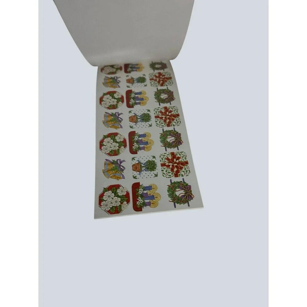 Vintage Color Clings 168 Holiday Stickers Book Christmas Sticker Collection Pape